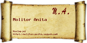 Molitor Anita névjegykártya