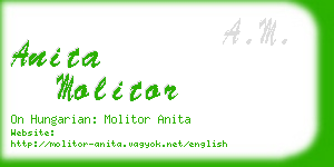 anita molitor business card